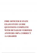 FIRE OFFICER II STATE EXAM STUDY GUIDE QUESTIONS COMPLETE WITH DETAILED VERIFIED ANSWERS 100% CORRECT /A+GRADED