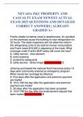 NEVADA P&C PROPERTY AND CASUALTY EXAM NEWEST ACTUAL EXAM QUESTIONS AND DETAILED CORRECT ANSWERS | ALREADY GRADED A+