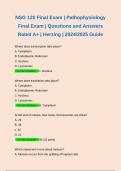 NSG 120 Final Exam | Pathophysiology Final Exam | Questions and Answers Rated A+ | Herzing | 2024/2025 Guide