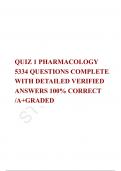 QUIZ 1 PHARMACOLOGY 5334 