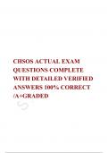 CHSOS ACTUAL EXAM 