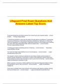   Lifeguard Final Exam Questions And Answers Latest Top Score.