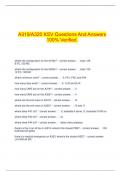 A319/A320 KSV Questions And Answers 100% Verified.