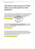 NUR 3094C Health Assessment FINAL  EXAM Latest 2024.2025 FSCJ 100%  GRADED A+