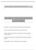 IEB Matric Chemistry Definitions actual solution