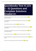 Quickbooks Test -1 (Ch 1 - 5) Questions and Complete Solutions Graded A+