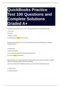 QuickBooks Practice Test 100 Questions and Complete Solutions Graded A+