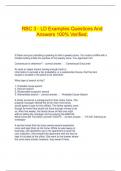  RBC 3 - LD Examples Questions And Answers 100% Verified.