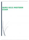 NURS 6615 MIDTERM EXAM |GUARANTEED ACCURATE ANSWERS