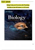 Test Bank for Biology Today and Tomorrow With Physiology 6th Edition by Cecie Star All 1-29 Chapters Covered ,Latest Edition, ISBN:r9780357127544