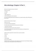 Microbiology Chapter 6 Part 1 exam 2024/2025 with 100% correct answers