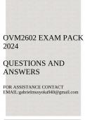 OVM2602 Exam pack 2024(Questions and answers)