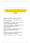 Trugreen General Pest Management Test 7A Questions And Answers Latest Top Score.