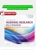 Test Bank - Nursing Research in Canada 4th Edition By Cherylyn Cameron; Geri LoBiondo Wood; Judith Haber; Mina Singh All Chapters Fully Covered A+ Guide ISBN:9781771720984 Newest Version