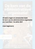 Oefentoets De kern van de administratieve organisatie / Jan-Carel Bast / 4e editie 2021 / Beginnersvragen