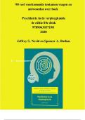 Psychiatrie in de verpleegkunde, Oefentoets veel voorkomende tentamenvragen en antwoorden boek 10e druk / 4e editie