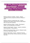 WGU D094 Objective Assessment Exam 2024/2025 QUESTIONS & CORRECT ANSWERS Educational Psychology and Development of Children Adolescents