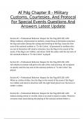 Af Pdg Chapter 8 - Military Customs, Courtesies, And Protocol For Special Events Questions And Answers Latest Update