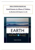 Solutions Manual for Earth Portrait of a Planet, 5th edition by Stephen Marshak All Chapters 1 to 23 complete Verified editon ISBN: 9780393937503