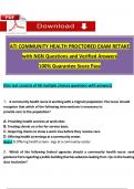 Community Health ATI Proctored Exam Retake (2023 / 2024) with NGN Questions and Verified Answers, 100% Guarantee Pass