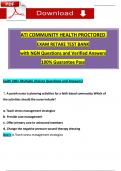 Community Health ATI Proctored Exam Retake TEST BANK (200+ Ques & Ans) with (2023 / 2024) NGN Questions and Verified Rationalized Answers, 100% Guarantee Pass