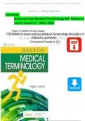 Test Bank - for Quick & Easy Medical Terminology 10th Edition by Peggy C. Leonard, All Chapters | Complete Solution | Guide A+.