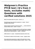 Walgreen-s Practice PTCB test ( Q-s from 3 tests, excludes math) Questions with verified solutions