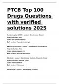 PTCB Top 100 Drugs Questions with verified solutions 2025.