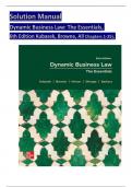 Dynamic Business Law, 6th Edition TEST BANK By Nancy Kubasek, ISBN: 9781260733976, All 52 Chapters Covered, Verified Latest Edition