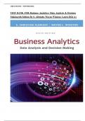 TEST BANK FOR Business Analytics: Data Analysis & Decision Making 6th Edition By S. Albright, Wayne Winston 