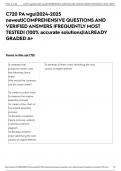 C720 PA wgu|2024-2025 newest|COMPREHENSIVE QUESTIONS AND VERIFIED ANSWERS |FREQUENTLY MOST TESTED| (100% accurate solutions)|ALREADY GRADED A+