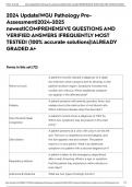 2024 Update|WGU Pathology Pre-Assessment|2024-2025 newest|COMPREHENSIVE QUESTIONS AND VERIFIED ANSWERS |FREQUENTLY MOST TESTED| (100% accurate solutions)|ALREADY GRADED A+