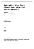 Estimatics- State Farm (Eberls test) with 100- correct answers.