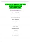 NC Medication Aide (Med Tech) Exam CORRECT QUESTIONS & ANSWERS(GRADED A)