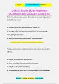 CEPSCI Exam Study Materials Questions and Answers Grade A+