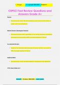 CEPSCI Test Review Questions and  Answers Grade A+