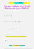 Common Core Exam SBOLC 006-21 Questions and Answers Grade A+