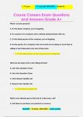 Course Careers Exam Questions  and Answers Grade A+