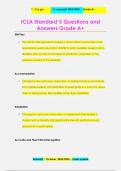 ICLA Standard 5 Questions and  Answers Grade A+