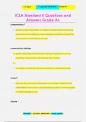 ICLA Standard II Questions and  Answers Grade A+