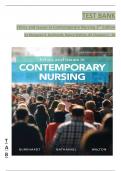 TEST BANK for Ethics and Issues in Contemporary Nursing 3rd Edition by Burkhardt & Walton; ISBN: 9780176696573, All 20 Chapters Covered, Verified Latest Edition