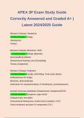 APEA 3P Exam Study Guide Correctly Answered and Graded A+ | Latest 2024/2025 Guide