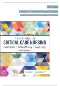 TEST BANK For Priorities in Critical Care Nursing, 9th Edition by Linda D. Urden, Kathleen M. Stacy, Verified Chapters 1 - 27, Complete Newest Version