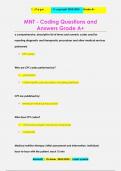 MNT - Coding Questions and  Answers Grade A+