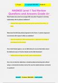 NAEMSE Level 1 Test Review Questions and Answers Grade A+