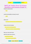 NRSG 201 Sterile Glove Technique Questions and Answers Grade A+