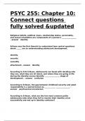 PSYC 255 Chapter 10 Connect questions fully solved &updated.