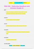 NSG 532 - Endocrine Questions and  Answers Grade A+