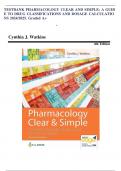 TESTBANK PHARMACOLOGY CLEAR AND SIMPLE: A GUIDE TO DRUG CLASSIFICATIONS AND DOSAGE CALCULATIONS YEAR2024/2025. Graded A.