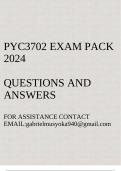 PYC3702 Exam pack  2024(Questions and answers)